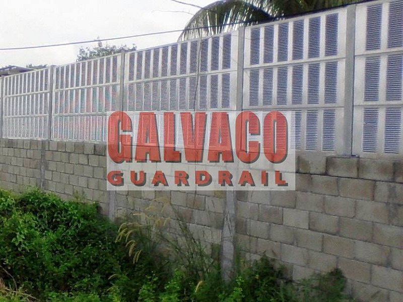 Noise Barrier mounted on a masonry wall for noise control