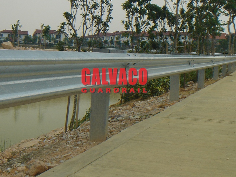 W-Beam Guardrail manufactured for road safety